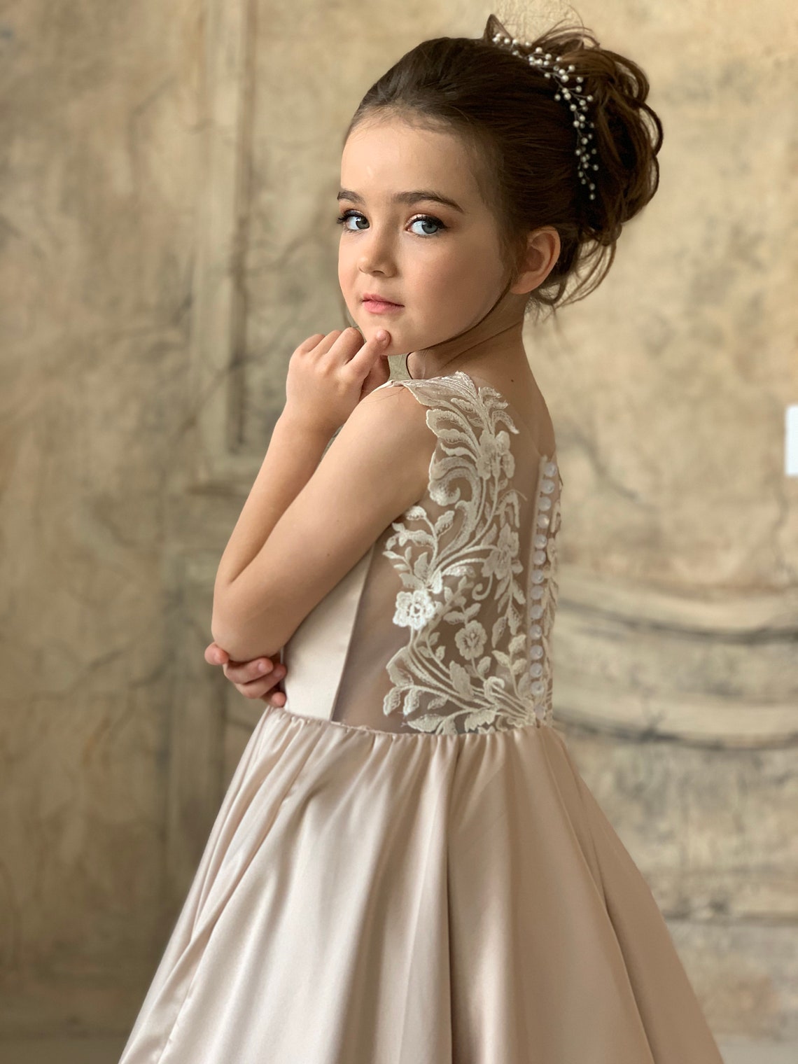 Flower Girl Dress Ivory Flower Girl Dress Girl Dresses Etsy UK
