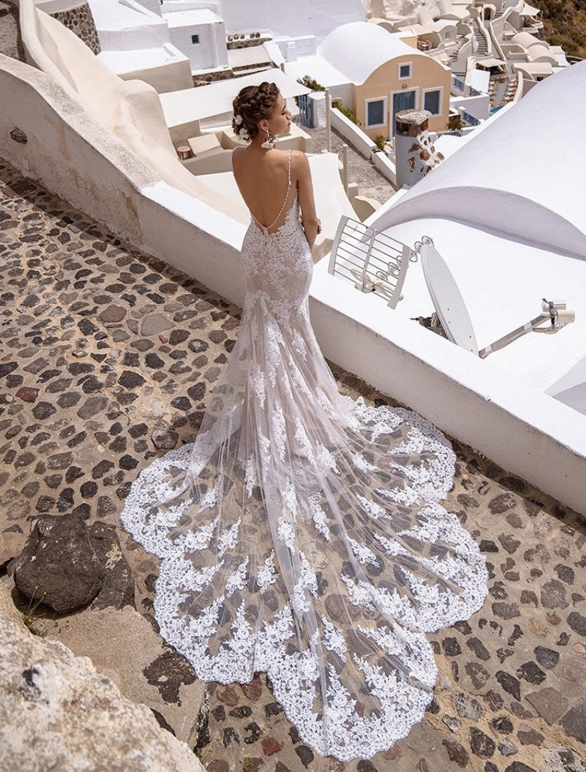 Lace Wedding Dress Mermaid Wedding Dress Wedding Dress With Etsy