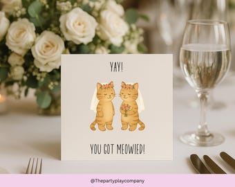 Just Married Wedding Card, Personalised Card - The Black Card Company