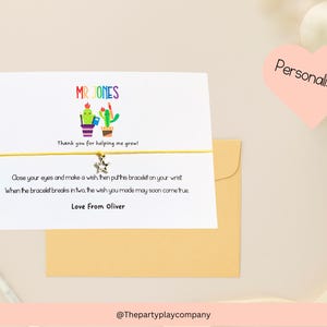 Teacher Wish Bracelet – Thank You for Helping Me Grow – End of Year Gift, Teacher Appreciation, Thank You Gift, Back to School
