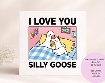 Valentijnskaart grappige gans | Jubileumkaart