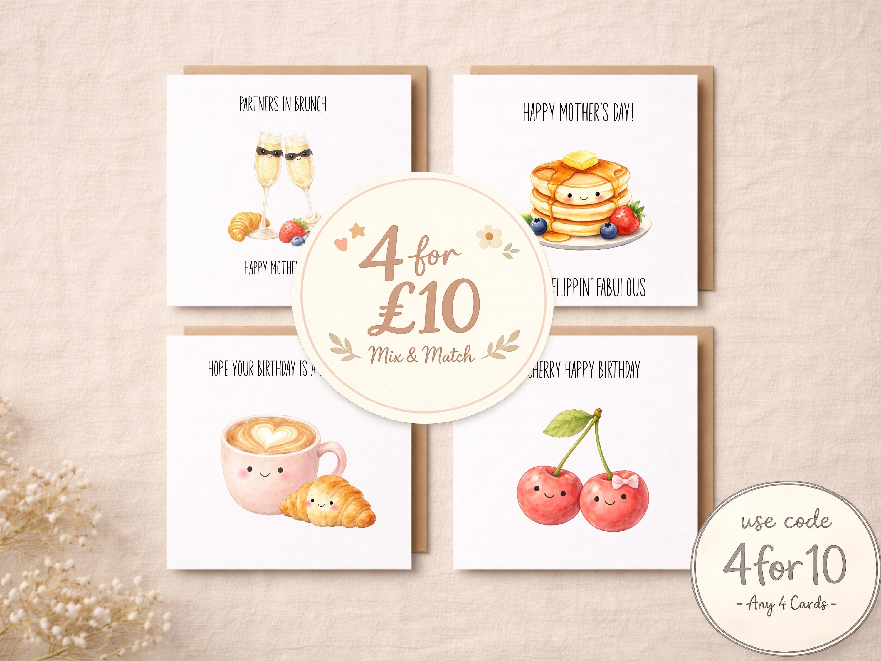Cherry Happy Birthday Card – Playful Fruit Pun Greeting – for Her - Etsy