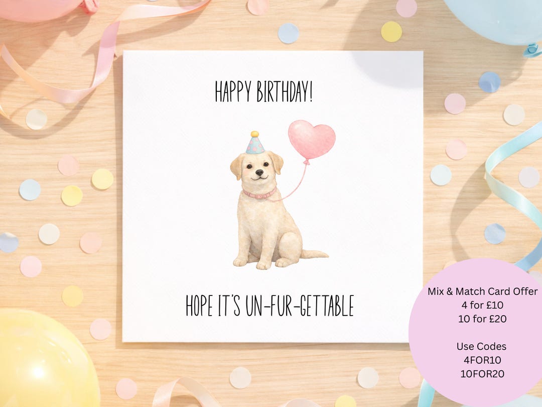 Funny Birthday Card – Hope It’s Unforgettable – Cute Dog Birthday Card ...