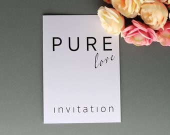 PURE love invitation / Karte Hochzeit / Hochzeitseinladung / Hochzeitskarte / gay / LGBTG / Klappkarte / Ehe / Homosexuell / Hochzeit