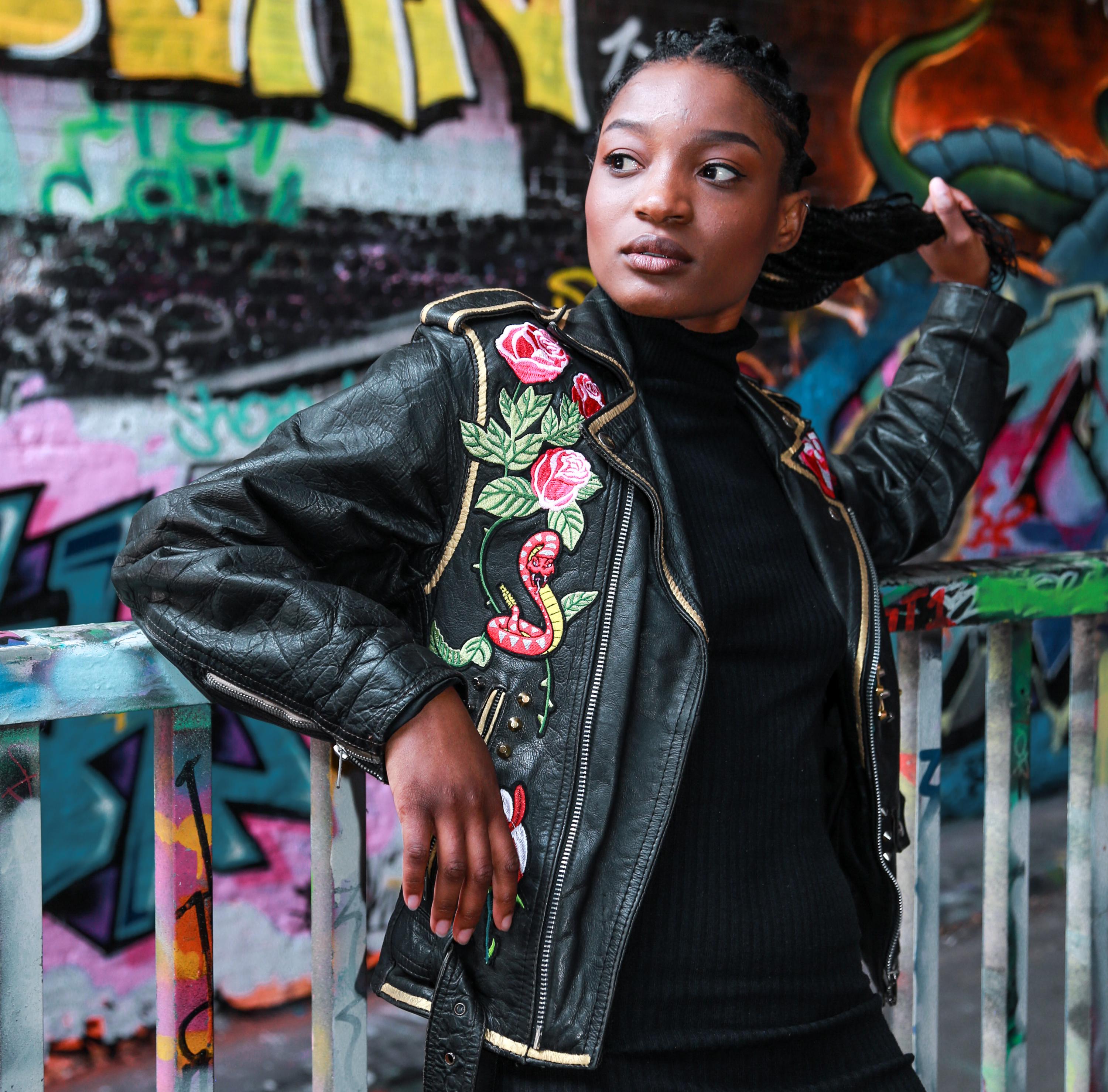 Reworked leather jacket