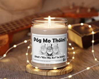 Regalo para él / Regalo para ella / Vela de regalo / Regalo de cumpleaños / Regalo de Navidad / Día del Padre / Regalo irlandés = Vela de soja perfumada Pog Ma Thoin