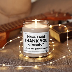 Gift for Her | Gift Candle | Birthday Gift | Christmas Gift | Gift for Mom | Thank you Gift | Mother&#39;s Day = Thank You Scented Soy Candle