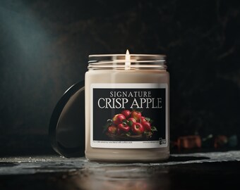 Bougie Signature Crisp Apple - Bougie de soja parfumée | Bougie cadeau | Bougie Décor | Cadeau pour elle | Anniversaire | Noël | Action de grâces