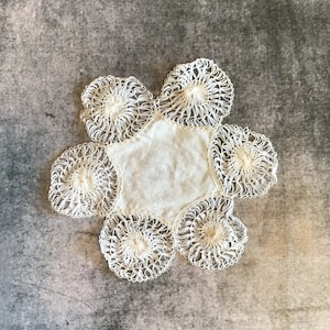 Small Vintage Cotton & Pinwheel Lace Doily