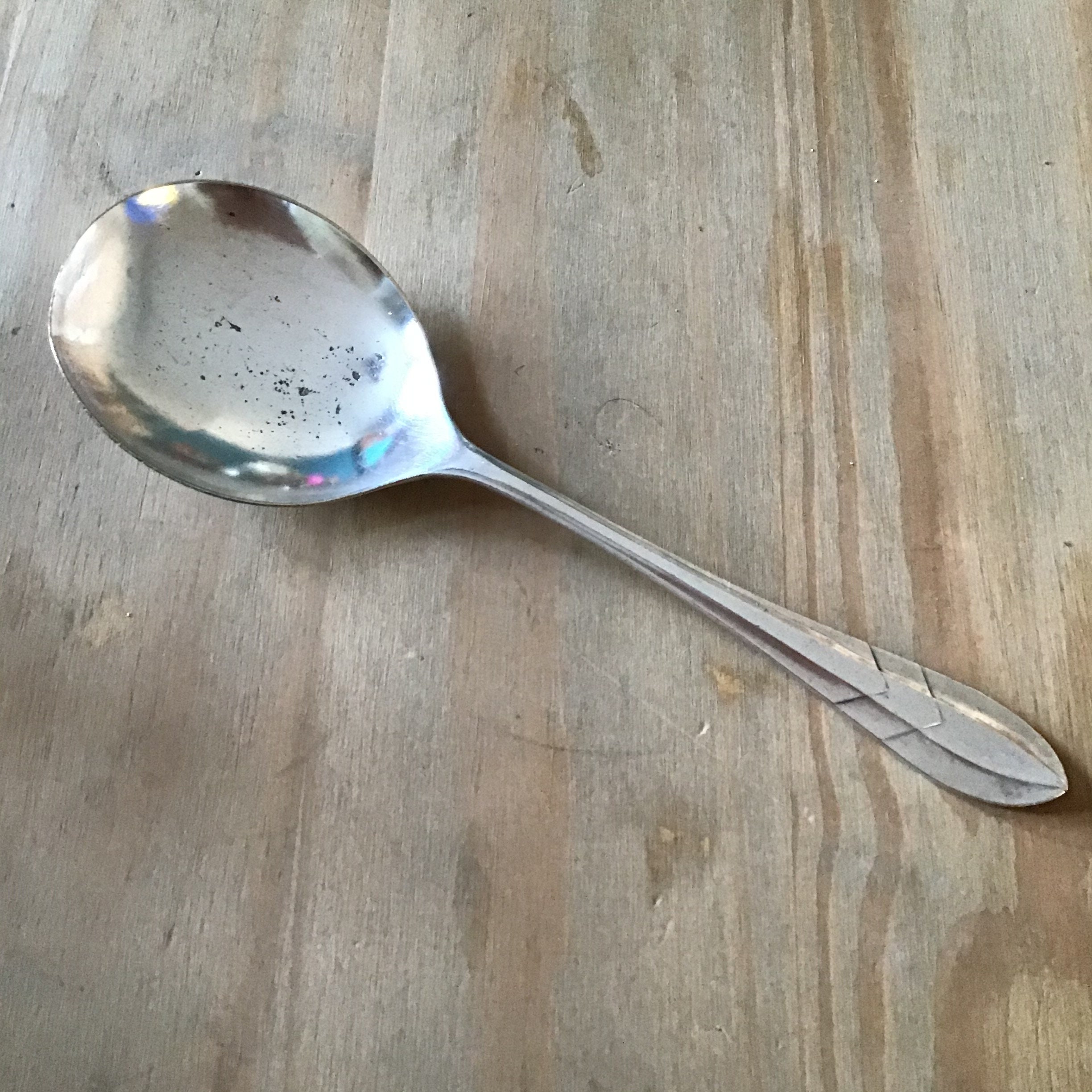 Lovely Antique Vintage Silver Plate Large Serving Spoon - WRH & Co EPNS