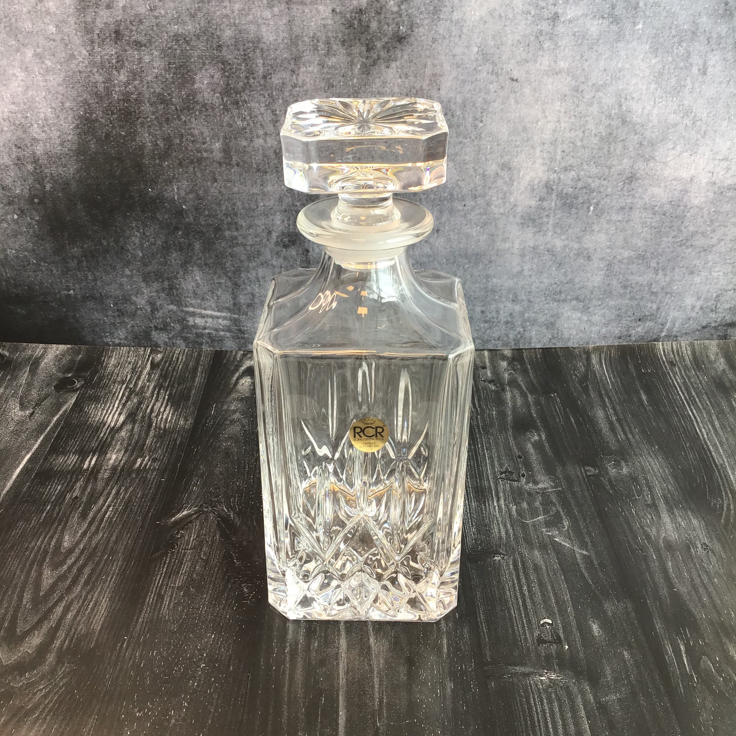 Vintage RCR Royal Crystal Rock 24% Lead Italian Crystal Square