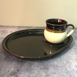 Vintage Mid Century Kermansavi Finland Breakfast Set of Cup and Tray Plate