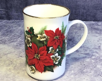 ヴィンテージ ベルリーク アイルランド磁器 クリスマスツリーマグ