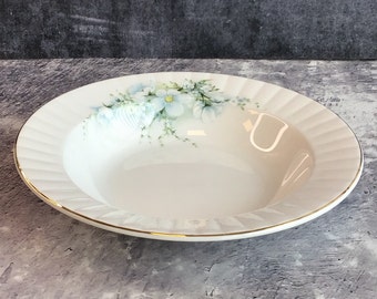 Vintage Royal Stafford Bone China Fluted Soup / Cereal / Dessert Bowls - Blossomtime Pattern