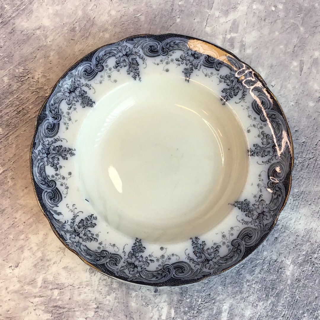 Antique Vintage Royal Doulton Burslem Blue and White Large China Bowl ...