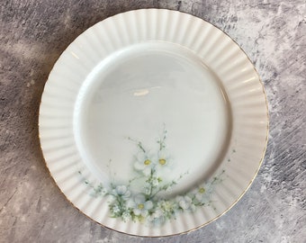 Vintage Royal Stafford Bone China 10.25 Inch Fluted Dinner Plates - Blossomtime Pattern