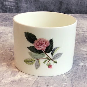 Vintage Wedgwood Bone China Hathaway Rose Open Sugar Bowl, Trinket Pot, Tumbler