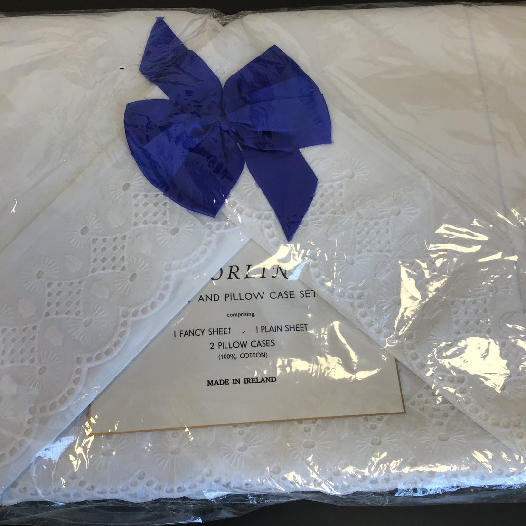 Vintage Unused NORLIN Irish Bed Linen in Original Packaging Etsy UK