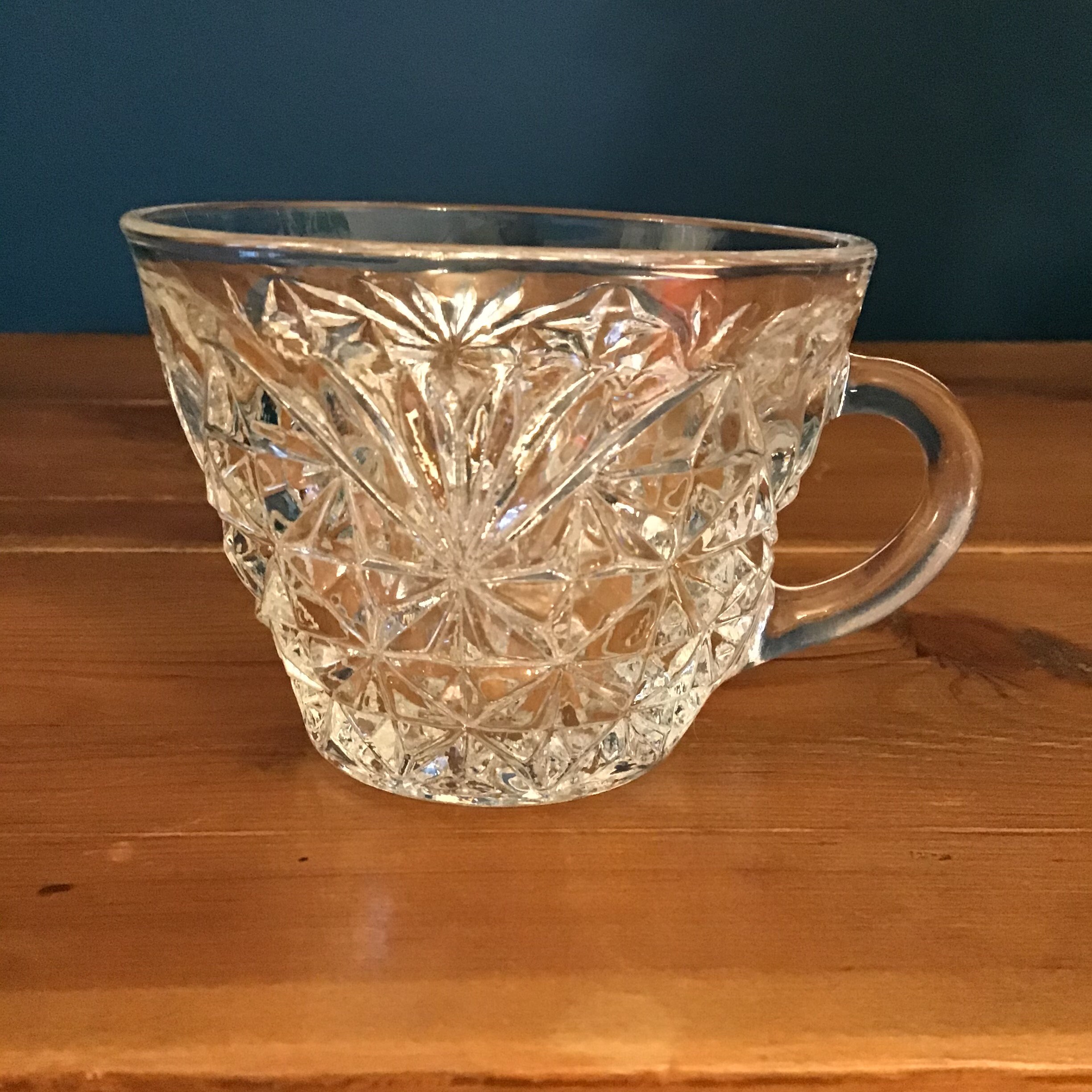 Vintage Pressed Glass Punch Cups Three Mid Century Clear Etsy UK