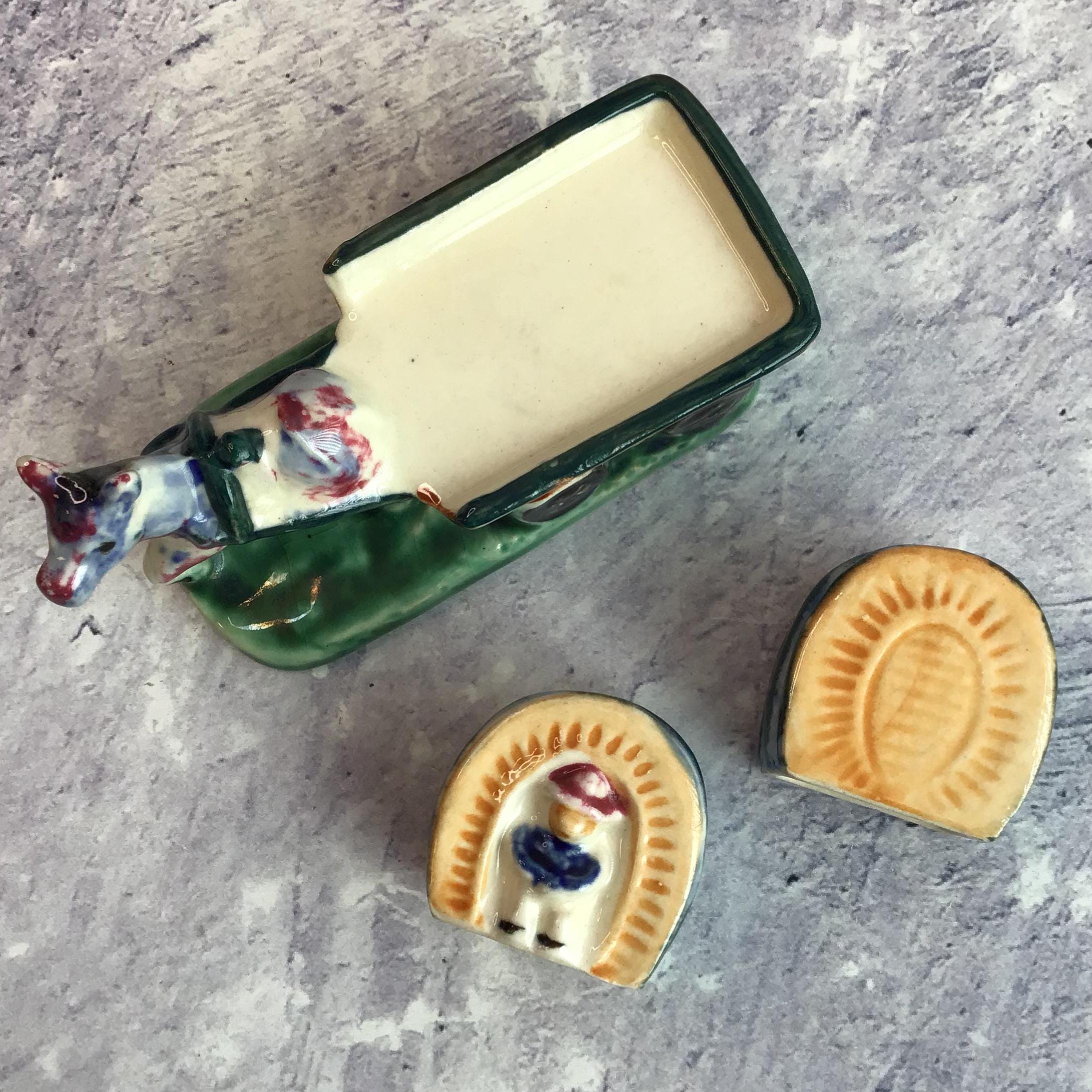 Vintage Japan Made Ceramic Donkey / Horse and Covered