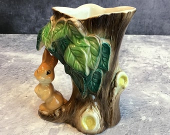 Vintage Hornsea Pottery Royal Fauna #18 Baby Deer With Log Flower