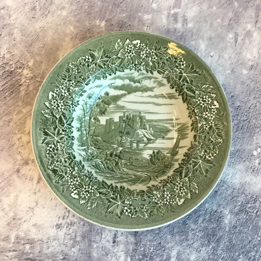 Vintage Staffordshire English Ironstone Tableware Bowl Castle Pattern