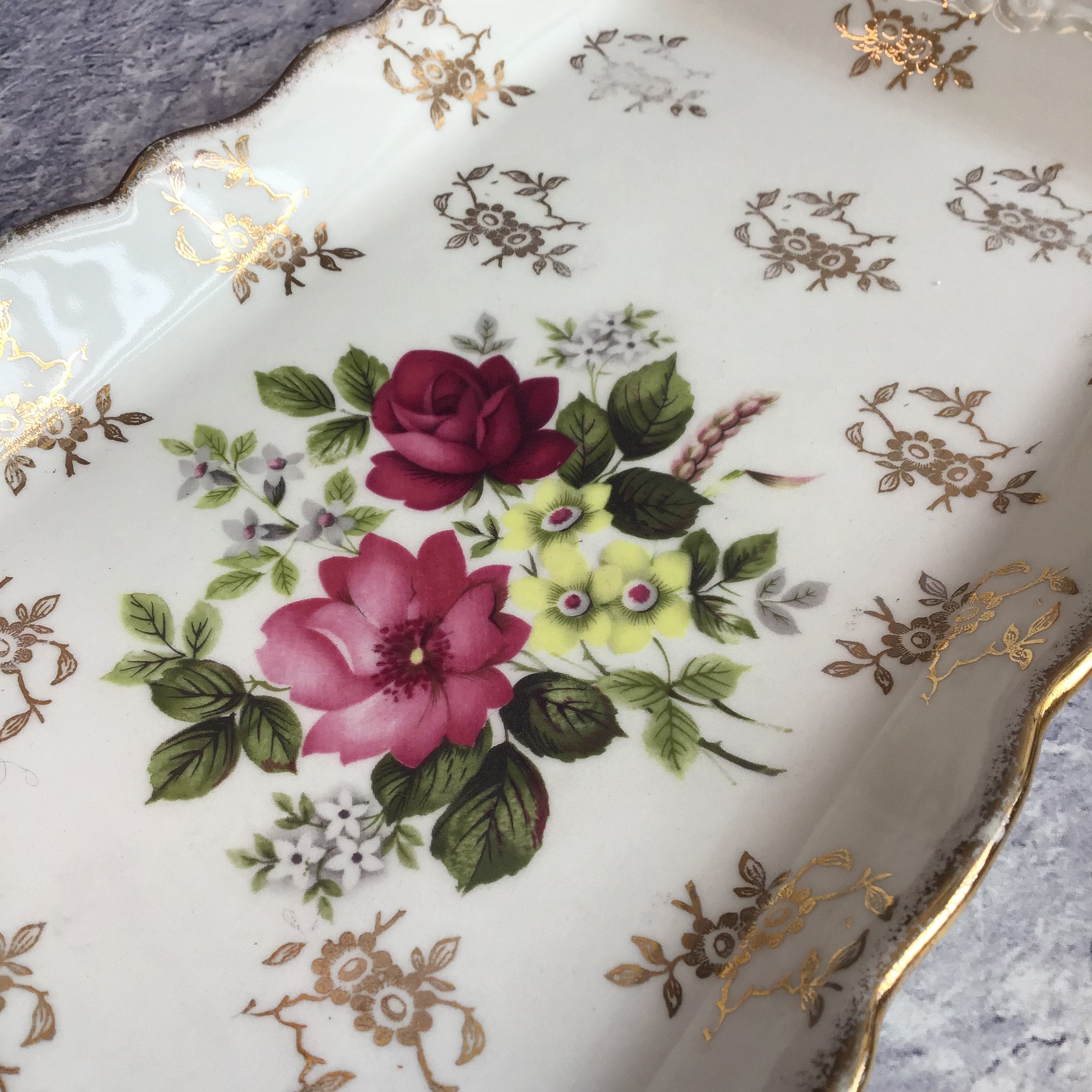 Vintage James Kent Old Foley Chintz China Regal Sandwich Tray