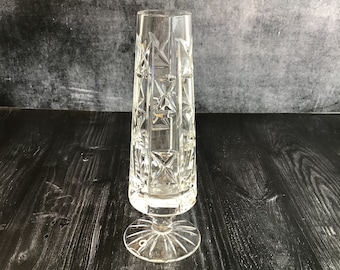 vintage Irish Tyrone Crystal Stem / Bud Vase 7 pouces