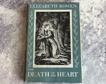 Vintage Fiction Book - The Death Of The Heart By Elizabeth Bowen With Lovely Illustrated Dust Jacket & Decorative Fly Pages, 1970s Copy