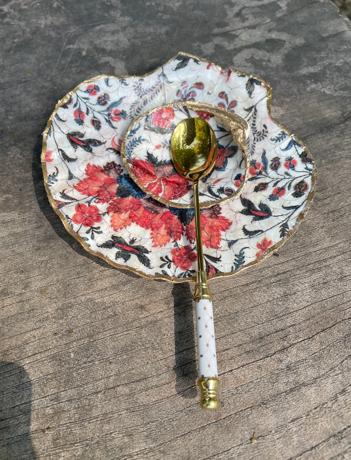 Scallop Shell Large Decoupage Scallop Shell Decoupage Shell Etsy