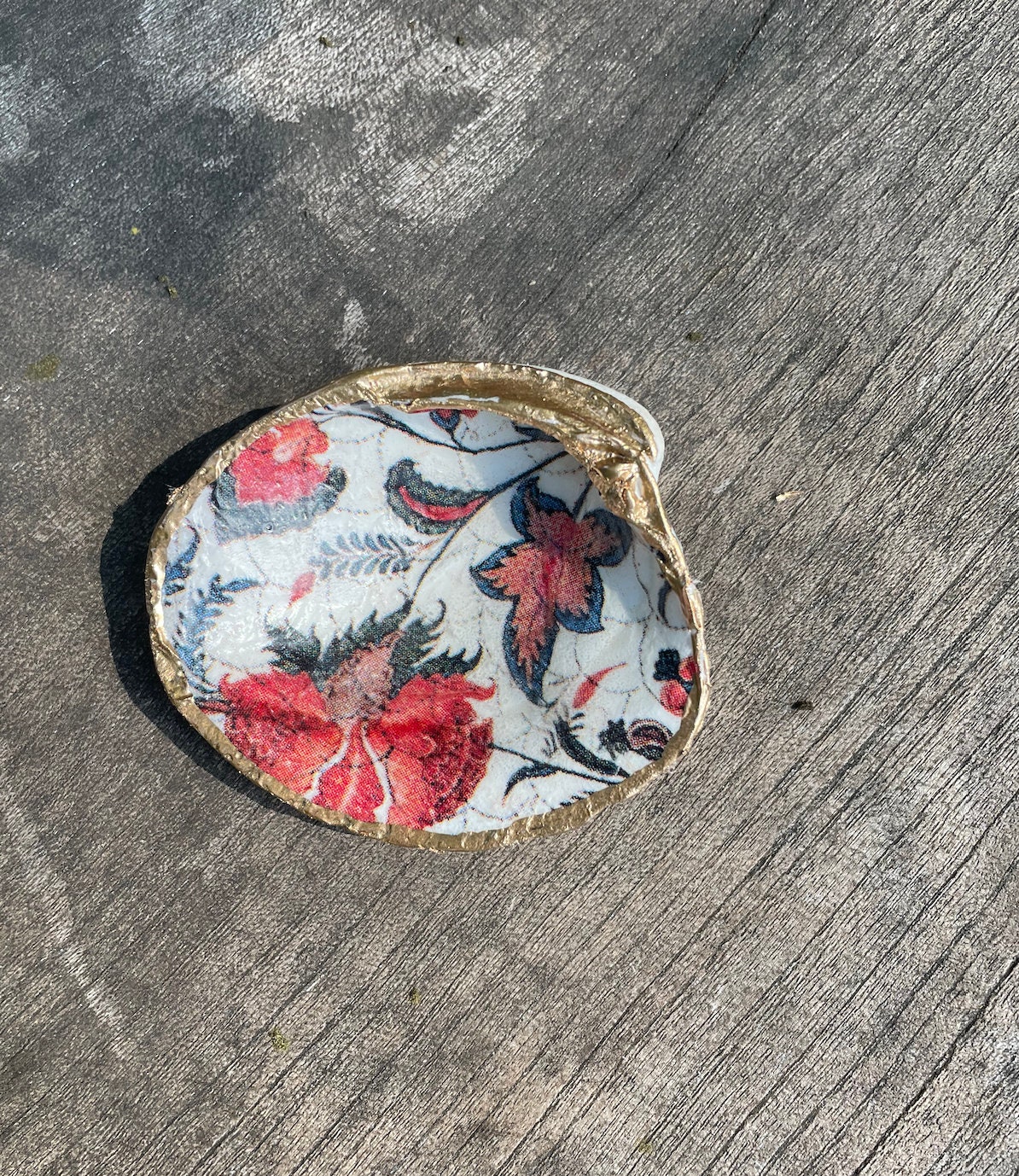 Scallop Shell Large Decoupage Scallop Shell Decoupage Shell Etsy