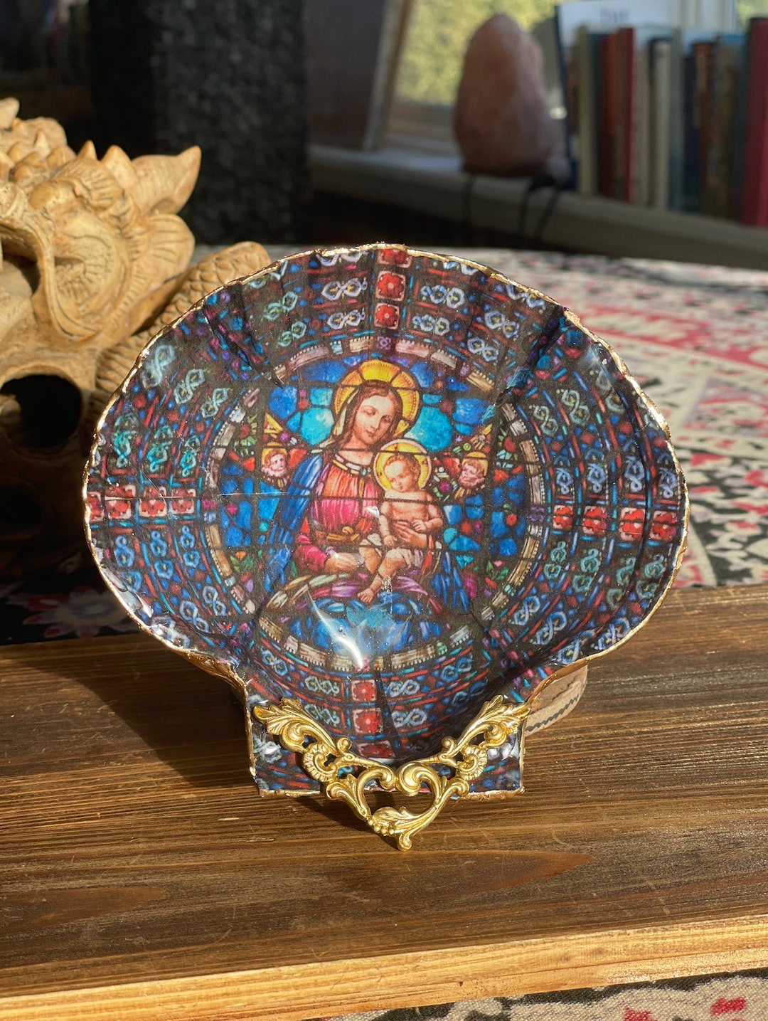 Catholic, Religious Gift, New Home Gift, Shell, Best Friend Gift