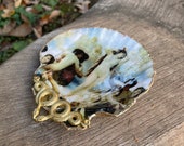 The Birth of Venus, Venus, Classical Art, Decoupage Shell, Shell Dish, Deco Shell Dish, Side Table Dish, Ring Dish, Trinket, Unique Gift