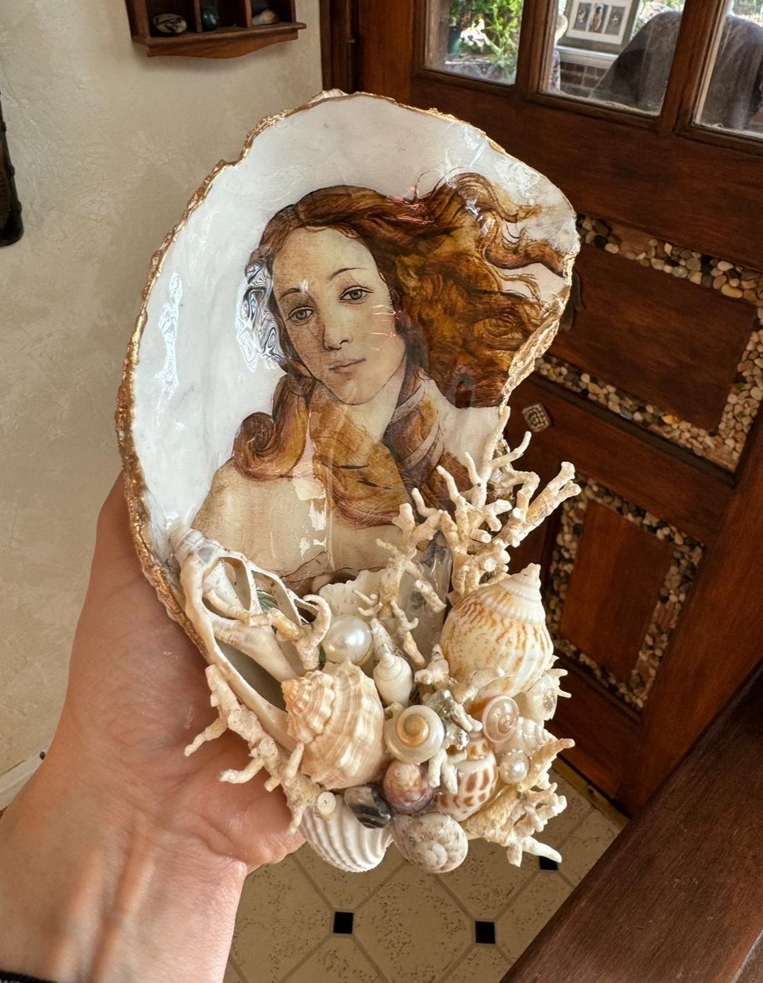 Birth of Venus Decoupage Oyster Shell Art: Greek Goddess Decor - Etsy