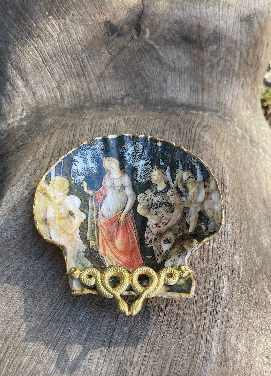 Decoupage Shell Art, Decoupage Shells, Primavera, Scallop Shell