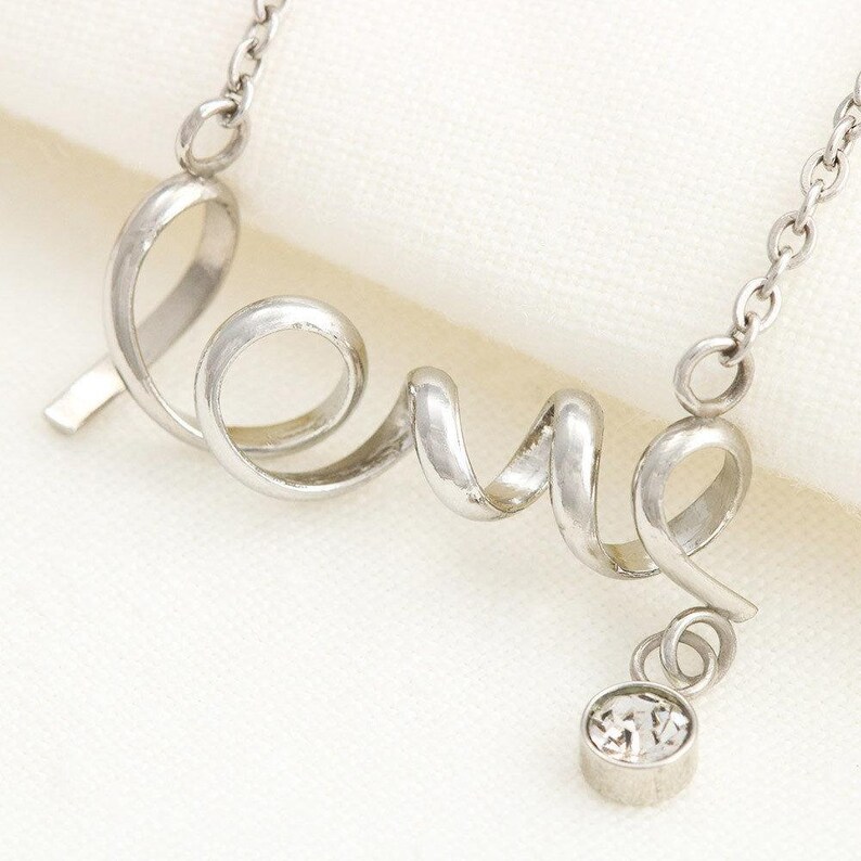 Valentine day gift for wife Scripted Love Necklace Valentine day Scripted Love Necklace Initial Together we are everything gift for wife