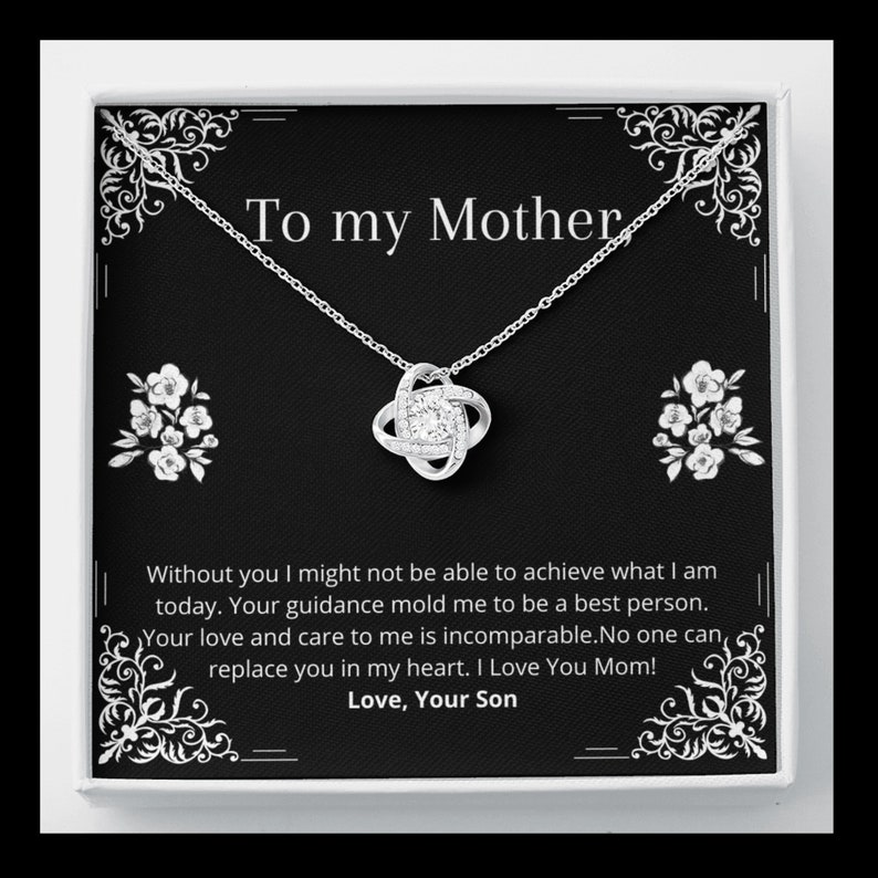 Mother Love Knot Bonding Necklace Gift for mom Sterling Silver