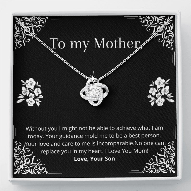 Mother Love Knot Bonding Necklace Gift for mom Sterling Silver