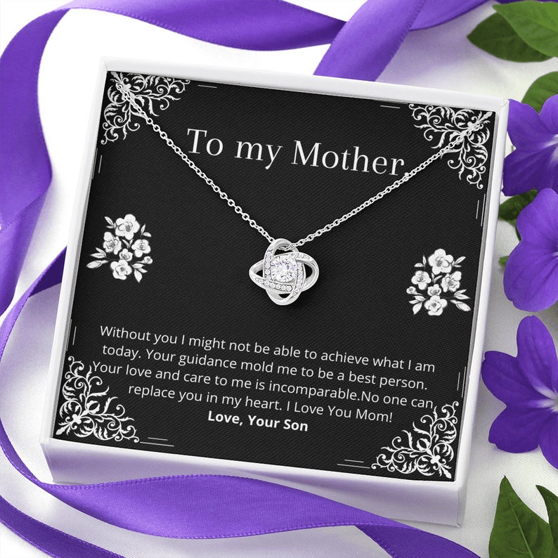 Mother Love Knot Bonding Necklace Gift for mom Sterling Silver