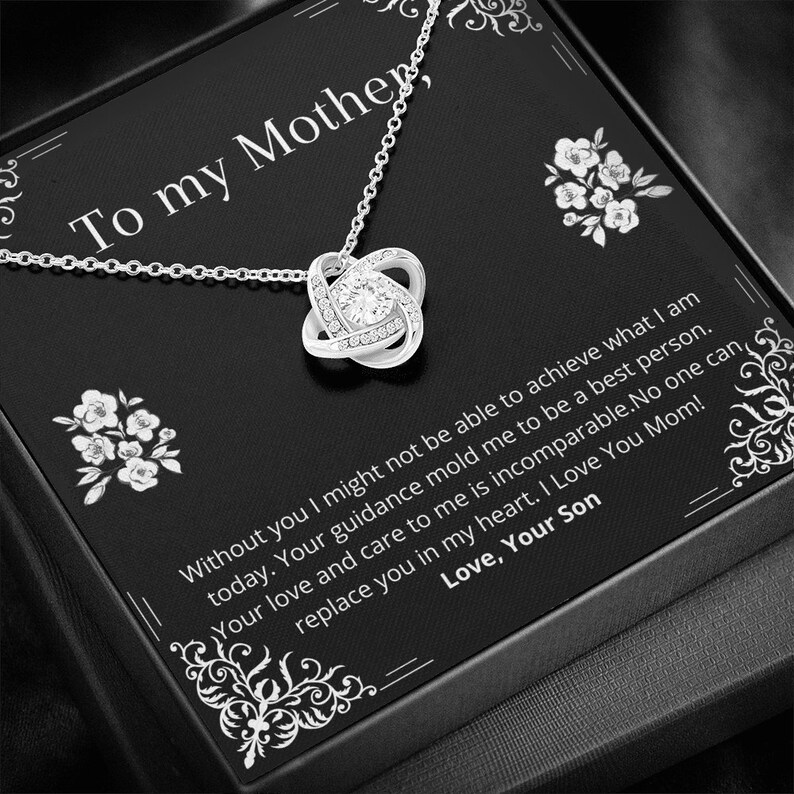 Mother Love Knot Bonding Necklace Gift for mom Sterling Silver