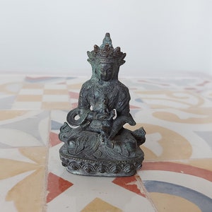 Small brass Boddhisatva statuette, Free Shipping