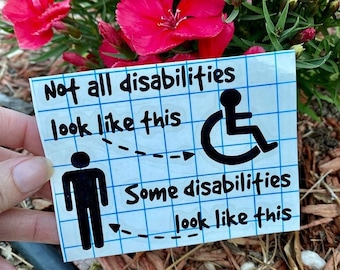 Not All Disabilities Look Like This Decal