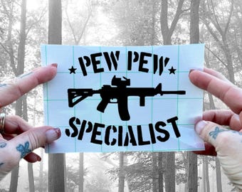 Pew Pew Specialist Decal