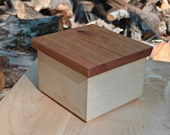 Cherry and Maple Wooden Memory Box
