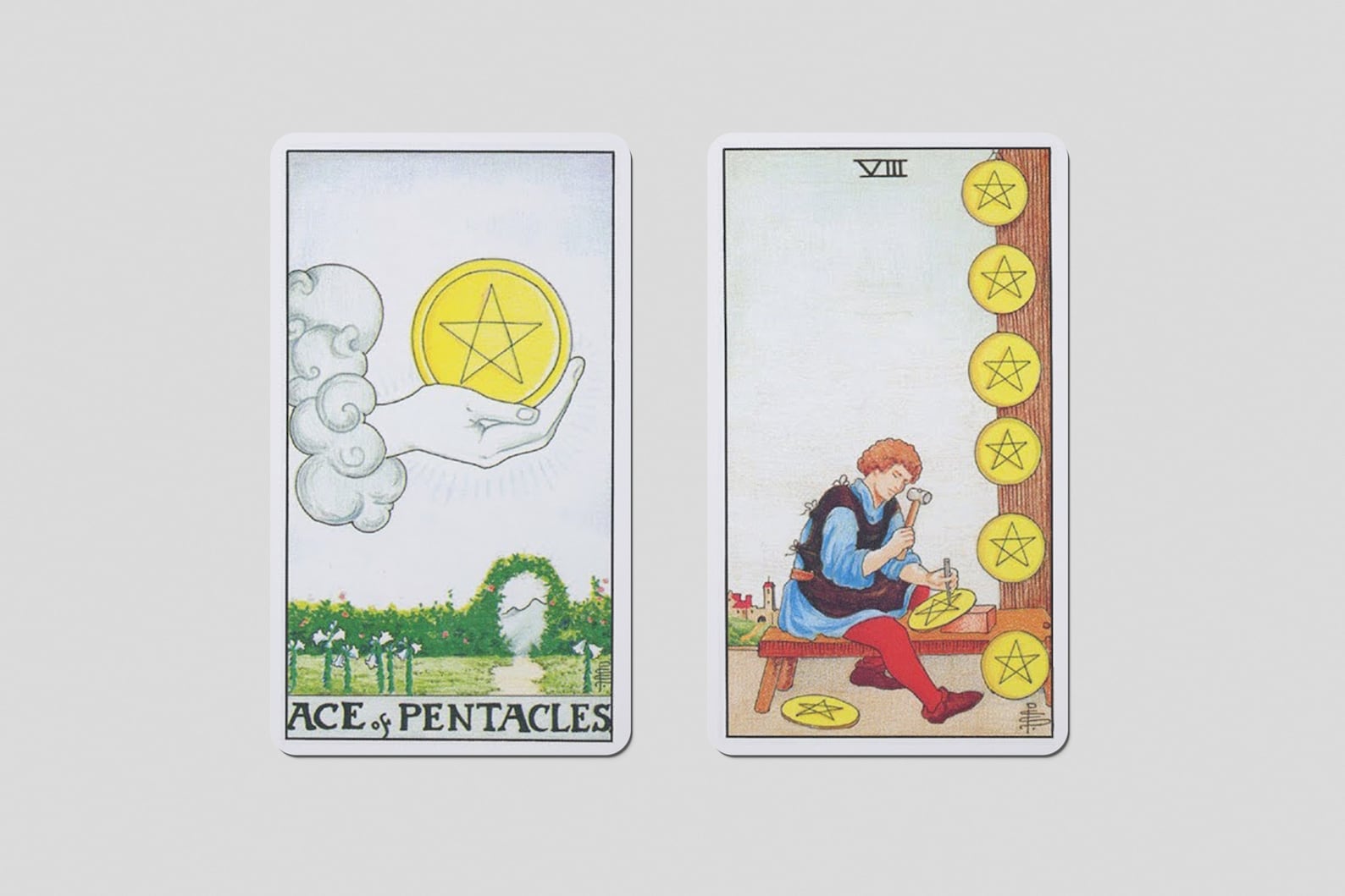Complete Printable Tarot Deck of Rider Waite Tarot. Rider Waite Tarot Deck Printable. Instant ...