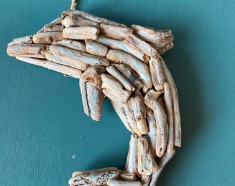 Driftwood Art - Dolphin Sculpture 25cm