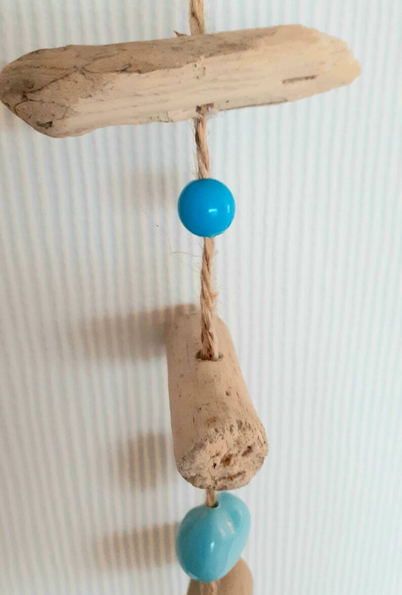 Driftwood Hanging Mobile with Turquoise Jewellery Beads Etsy