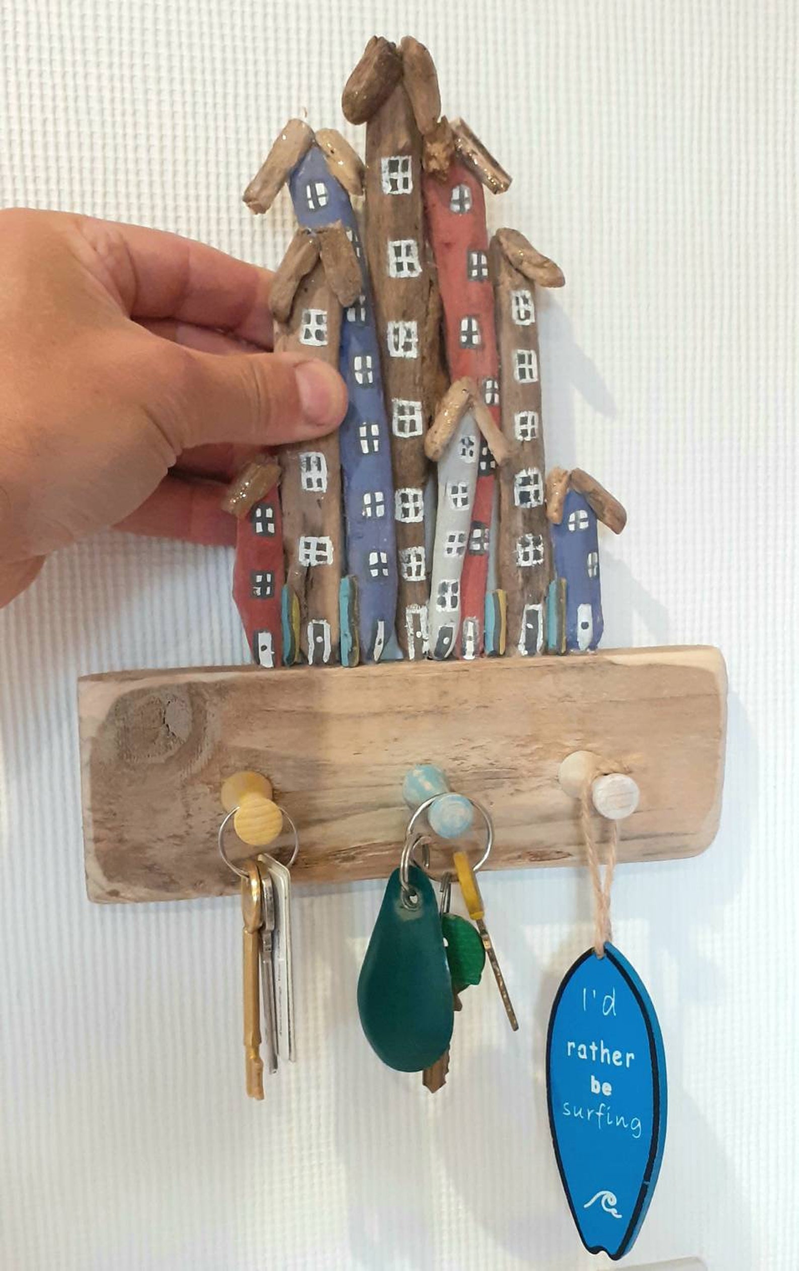 Driftwood Beach Houses Key Rack Hanger Organiser 25cm Etsy UK