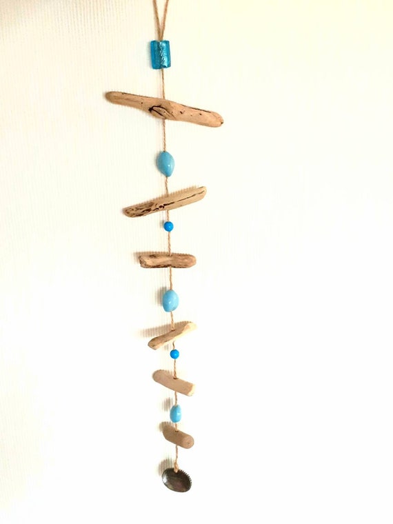 Driftwood Hanging Mobile with Turquoise Jewellery Beads Etsy