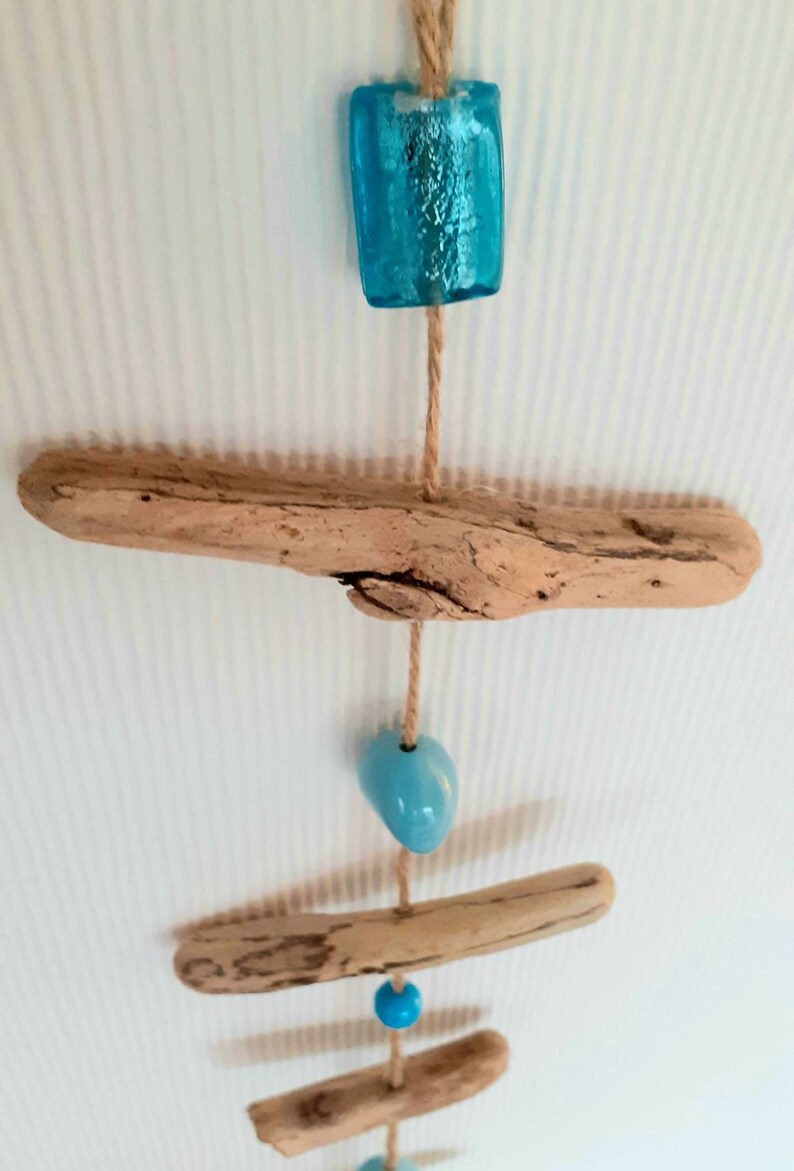 Driftwood Hanging Mobile with Turquoise Jewellery Beads Etsy